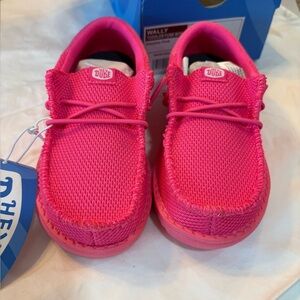 Hey Dude Kids Vibrant Pink Sneakers